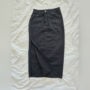 Black denim maxi skirt Size M